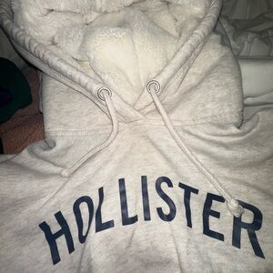 VTG hollister Y2K hoodie with fur lined hood size small